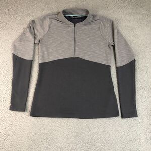 Under Armour Sweater Womens Medium‎ Gray 1/2 Zip Fitted Logo Coldgear Pullover